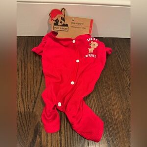 Pup crew Santa’s Favorite dog pajamas size large new